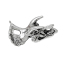 Picture of Zinc Metal Alloy Pendants Dragon Skull Antique Silver Color 34mm(1 3/8") x 21mm( 7/8"), 5 PCs