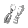Picture of Iron Based Alloy Pendant Pinch Bails Clasps Silver Tone 21mm x 7mm, 20 PCs