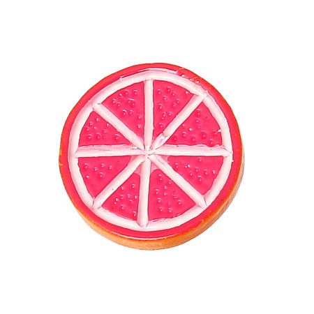 Resin Embellishments Round Grapefruit Slice Fruit Fuchsia 16mm(5/8") Dia, 20 PCs