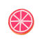 Picture of Resin Embellishments Round Grapefruit Slice Fruit Fuchsia 16mm(5/8") Dia, 20 PCs