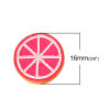 Picture of Resin Embellishments Round Grapefruit Slice Fruit Fuchsia 16mm(5/8") Dia, 20 PCs