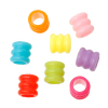 Picture of Acrylic Pony Beads Cylinder At Random Mixed Carved About 7mm x7mm, Hole: Approx 4.4mm, 1000 PCs
