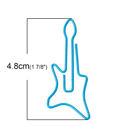 Bild von PET Lesezeichen Gitarre Blau 4.8cmx 22mm, 50 Stücke