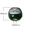 Picture of Ceramics Beads Round At Random Cat Pattern About 9mm x9mm, Hole: Approx 2.2mm, 10 PCs
