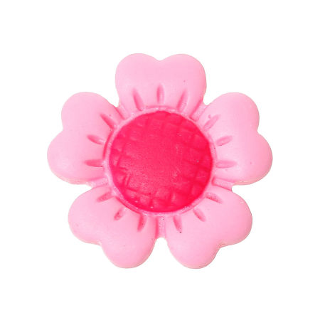 Imagen de Resina Resultados de adornos Flor Rosado Diámetro: 24mm x 23mm, 50 Unidades