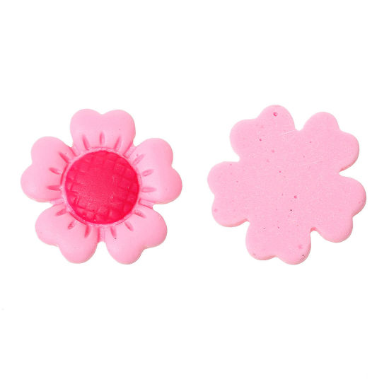 Image de Cabochons d'Embellissement en Résine Fleur Rose 24mm x 23mm, 50 Pcs