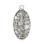 Picture of Zinc Metal Alloy Pendants Oval Antique Silver Color Woman Carved 3.5cm x 1.8cm(1 3/8" x 6/8"), 50 PCs