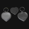 Picture of Acrylic Photo Picture Frames Keychain & Keyring Heart Transparent 7.8cm x 5cm, 10 PCs