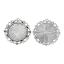 Picture of Zinc Based Alloy Cabochon Setting Pendants Round Antique Silver Color (Fits 25mm Dia, Can Hold ss6 Rhinestone) 4cm x3.9cm, 20 PCs