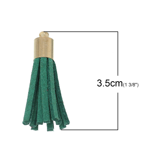 Immagine di Velluto Ciondoli Scamosciato Nappina Colore Misto 3.5cm x 0.7cm, 20 Pz