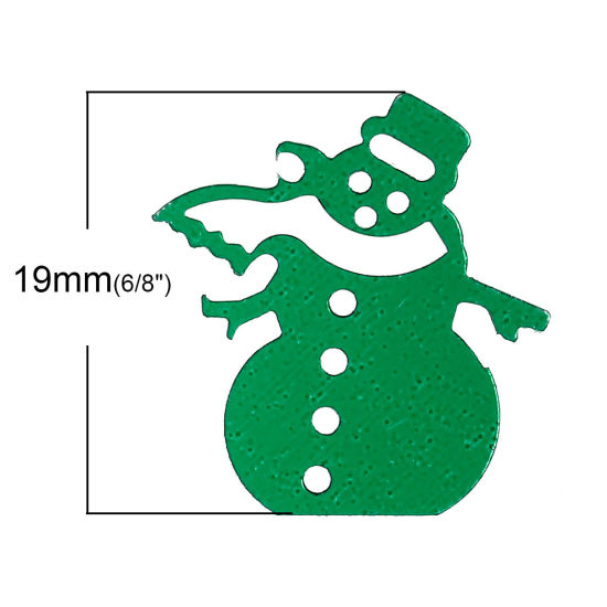 PVC スパンコール クリスマス雪だるま ランダムな色 19mm x 18mm、 3000 個 の画像