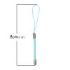 Picture of Nylon Cell Phone Lanyards Strap Blue Braided 8cm(3 1/8") long, 100 PCs