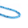Bild von 1 Strang (ca. 124 Stück/Strang) Glas Perlen für die Herstellung von DIY-Charme-Schmuck Rund Hellblau AB Farbe Facettiert ca. 4mm D., Loch: 1mm, 42cm lang