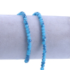 Bild von 1 Strang (ca. 124 Stück/Strang) Glas Perlen für die Herstellung von DIY-Charme-Schmuck Rund Hellblau AB Farbe Facettiert ca. 4mm D., Loch: 1mm, 42cm lang