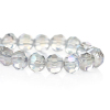 Picture of Crystal Glass Loose Beads Round Transparent AB Rainbow Color Aurora Borealis Faceted About 6mm Dia, Hole: Approx 1mm, 51.6cm long, 1 Strand (Approx 100 PCs/Strand)