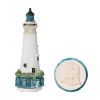 Picture of Resin Seal Stamper Lighthouse Multicolor Double Decker Bus Message "London" Carved Stamp 15cm x8cm(5 7/8" x3 1/8"), 3 PCs