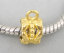 Imagen de Asa cuentas Estilo Europeo Pulsera Ronda Chapado en Oro Mensaje patrón 12mm x 6mm , 50 Unidades