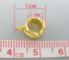 Picture of 50 PCs Gold Plated Flower Pattern Bails Beads Fit European Bracelet 12x6mm