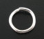Immagine di 400 Pz 8mm Dia, 1mm(18 misura) Lega di Ferro Aperto Stile Anello di Salto Argento Placcato Tondo