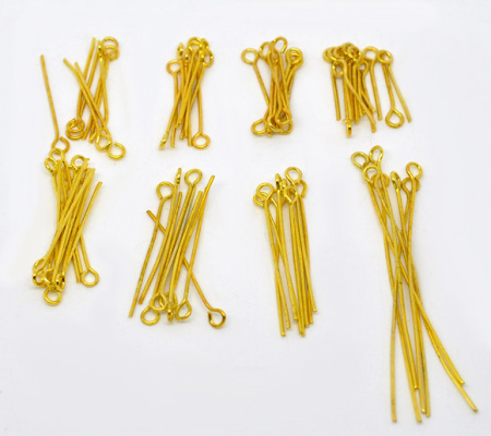 Pinchos Aleación de Chapado en Oro,1.6cm-5cm de longitud 0.7mm (21 gauge), 800 Unidades