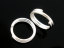 Immagine di 800 Pz 6mm Dia, 0.6mm(23 misura) Lega di Ferro Doppio Diviso Stile Anello di Salto Argento Placcato Tondo