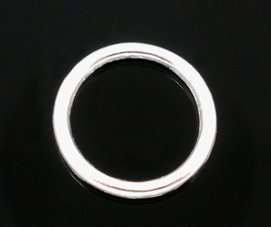 Imagen de 200 Unidades 10mm Diámetro, 1.2mm(17 gauge) Zamak Cerrado Soldar Argollas Argentado Ronda