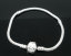 Image de 4 Bracelets Chaîne serpent Fermoir LOVE Argenté pr Bracelet Breloques 17cmx3mm