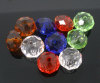 Picture of Crystal Glass Loose Beads Round Mixed Transparent Faceted About 10mm Dia, Hole: Approx 1.4mm, 50 PCs