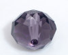 Picture of Crystal Glass Loose Beads Round Dark Purple Transparent Faceted About 10mm Dia, Hole: Approx 1.4mm, 50 PCs