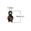 Picture of Alloy Beads Tips (Knot Cover) Clamshell With 2 Closed Loops Antique Copper 8mm x 4mm, 500 PCs