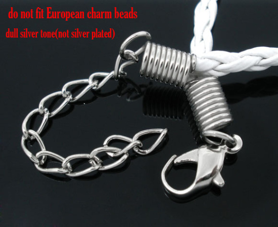 Image de Bracelet Brésilien d'Amitié en PU Blanc 20cm long, 20 PCs