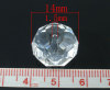 Bild von Glas Perlen Flachrund Transparent Facettiert ca. 14mm D., Loch: 1.8mm-1.2mm, 20 Stück