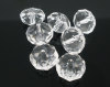 Picture of Crystal Glass Loose Beads Round Transparent Faceted About 14mm Dia, Hole: Approx 1.8mm-1.2mm, 20 PCs