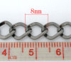Picture of Alloy Link Curb Chain Findings Gunmetal 7x8mm(2/8"x3/8"), 4 M