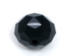 Picture of Crystal Glass Loose Beads Round Black Faceted About 14mm Dia, Hole: Approx 1.5mm, 20 PCs