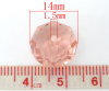Picture of Crystal Glass Beads Rondelle Light Salmon Faceted 14mm Dia. - 13mm Dia., Hole: Approx 1.5mm, 20 PCs
