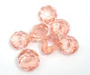 Picture of Crystal Glass Beads Rondelle Light Salmon Faceted 14mm Dia. - 13mm Dia., Hole: Approx 1.5mm, 20 PCs