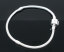 Bild von Weißkupfer European Stil Schlangenkette Charm Armband Imitation (Imitierte 925 Sterling Silber) mit Clipverschluss 16cm lang, Verkauft eine Packung mit 1 Stück