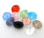 Immagine di Vetro Sciolto Perline Tondo Piatto Colore Misto Sfaccettato Circa 8mm Dia, Foro: Circa 1.3mm, 100 Pz