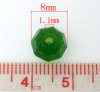 Image de Perles Cristales en Verre Balle Mixte Argent Transparent à Facettes 8mm Dia, Taille de Trou: 1.1mm, 50 Pcs
