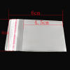 Picture of 2000 PCs Plastic Self Seal Self Adhesive Bags Rectangle Transparent Clear (Usable Space: 4.5x4cm) 6cm x 4cm