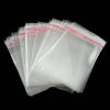 Picture of 2000 PCs Plastic Self Seal Self Adhesive Bags Rectangle Transparent Clear (Usable Space: 4.5x4cm) 6cm x 4cm