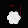 Picture of Natural Shell Cabochons Embellishments Findings Flower White 3.0mm x 3.0mm, 10 PCs