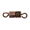 Picture of Brass Cord End Caps Cylinder Screw Antique Copper 14mm(4/8") x 4mm(1/8"), 5 PCs