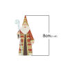 Picture of Natural Wood Embellishments Findings Christmas Santa Claus Multicolor 8.0cm x 3.7cm , 20 PCs