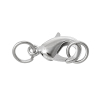 Imagen de Corchete de la Langosta Latón ,Tono de Plata 19mm x 7mm, 20 Unidades