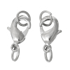 Imagen de Corchete de la Langosta Latón ,Tono de Plata 19mm x 7mm, 20 Unidades