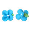 Picture of Polymer Clay Cabochon Scrapbooking Embellishments Flower Blue 17mm x16mm( 5/8" x 5/8") - 16mm x15mm( 5/8" x 5/8"), 30 PCs