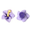 Изображение Глина Кабошоны и Наклейки Цветы Фиолетовый 16мм-17мм x 15мм-16мм , 30 ШТ