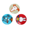 Picture of Resin Sewing Buttons Scrapbooking 2 Holes Round At Random Mixed Animal Pattern 20mm( 6/8") Dia, 100 PCs
